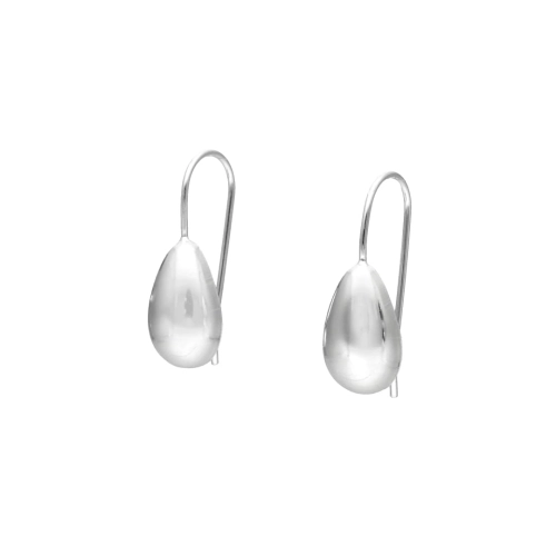 Kolczyki geometryczne łezki gładkie srebro