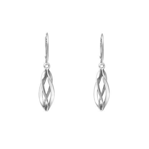 Kolczyki geometryczne świderki srebro