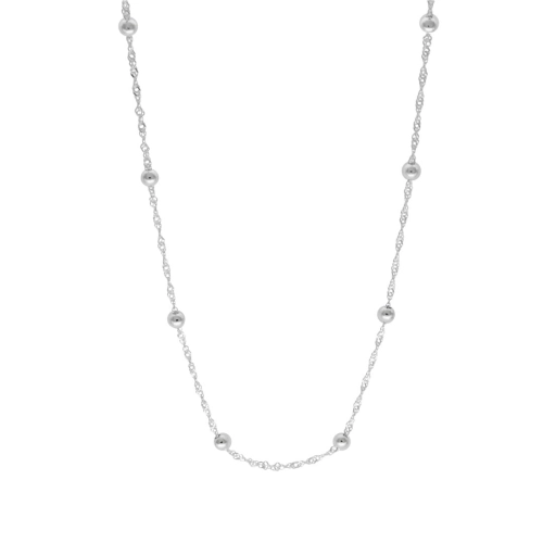 Łańcuszek singapur z kuleczkami srebro - 4.30g, 50cm, 4mm