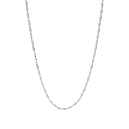 Łańcuszek coreana podwójna pleciona srebro - 50cm, 2mm