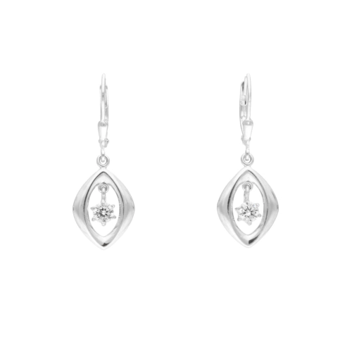 Kolczyki z cyrkoniami łezki srebro