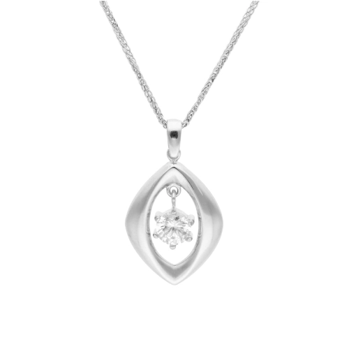 Wisiorek z cyrkonią łezka srebro