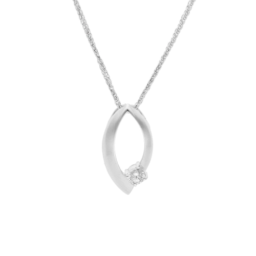 Wisior z cyrkonią łezka srebro