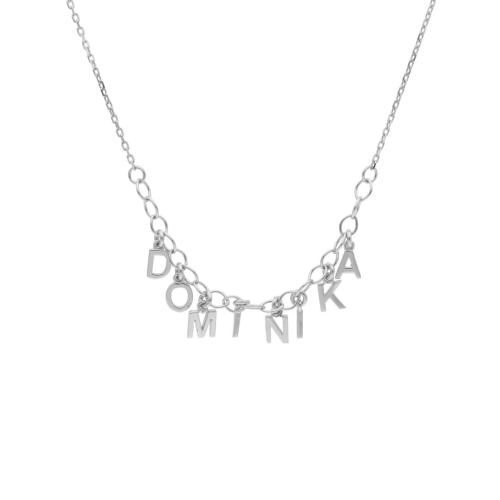 Naszyjnik imię Dominika srebro