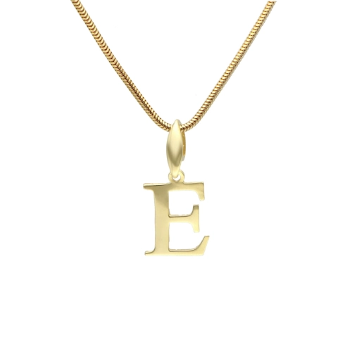 Wisiorek literka E srebro pozłacane