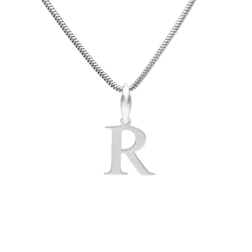 Wisiorek literka R srebro rodowane