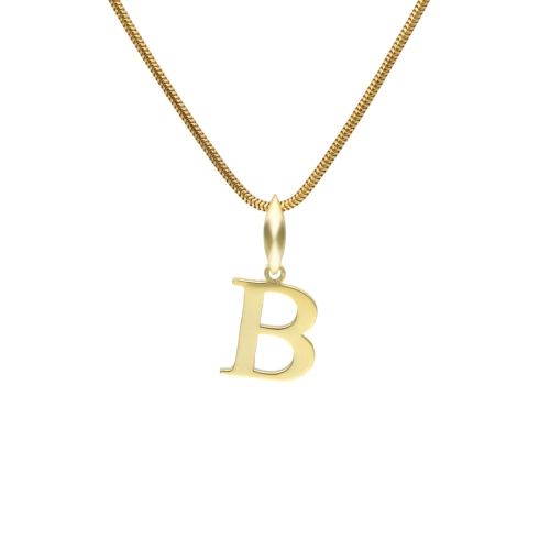 Wisiorek literka B srebro pozłacane