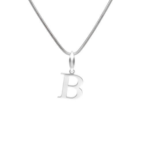 Wisiorek literka B srebro rodowane