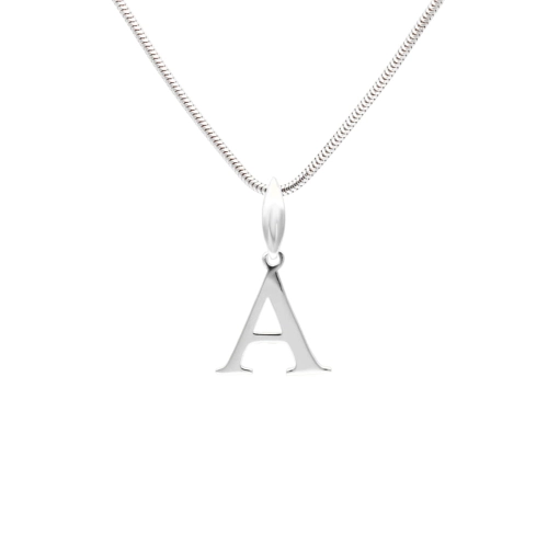 Wisiorek literka A srebro rodowane