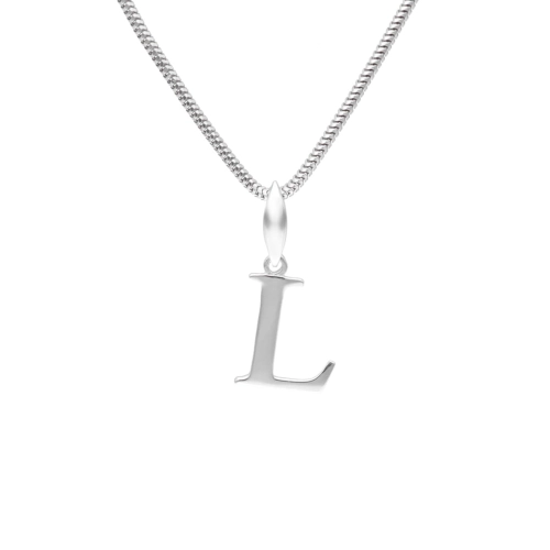 Wisiorek literka L srebro rodowane