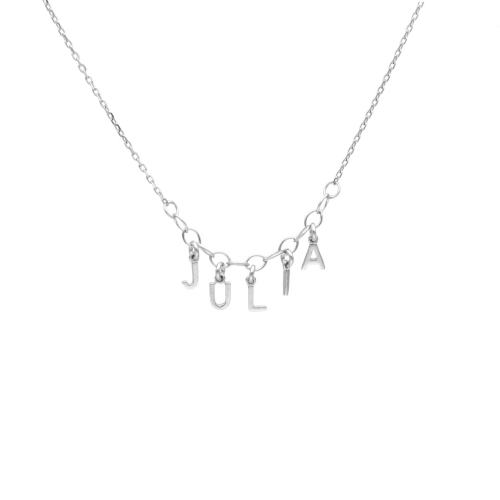 Naszyjnik imię Julia srebro