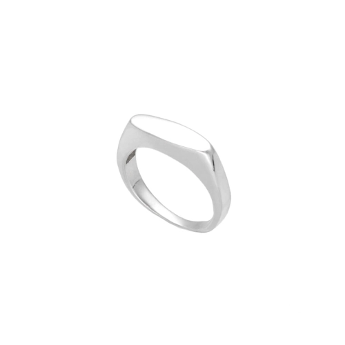 Sygnet gładki srebro rodowane