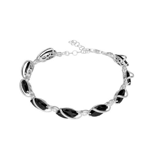 Bransoletka z czarnymi cyrkoniami