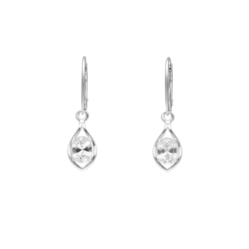 Kolczyki z białymi cyrkoniami srebro