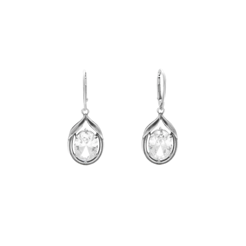 Kolczyki z białymi cyrkoniami srebro