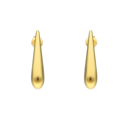 Kolczyki przestrzenne sople srebro pozłacane