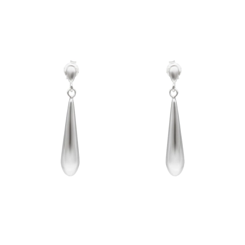 Kolczyki przestrzenne sople srebro rodowane