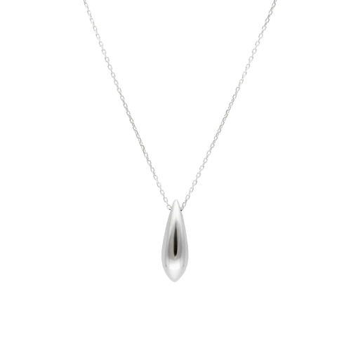 Naszyjnik łezka kropla srebro rodowane