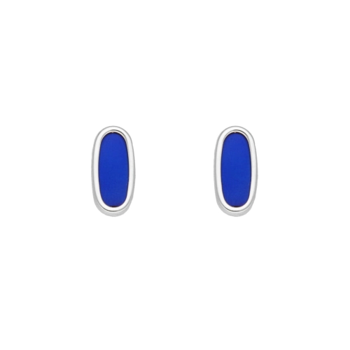 Kolczyki owalne tytan srebro