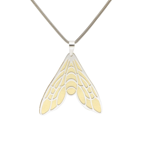 Wisior ćma pozłacana srebro rodowane