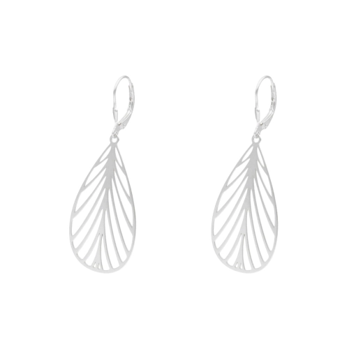 Kolczyki ażurowe srebro rodowane