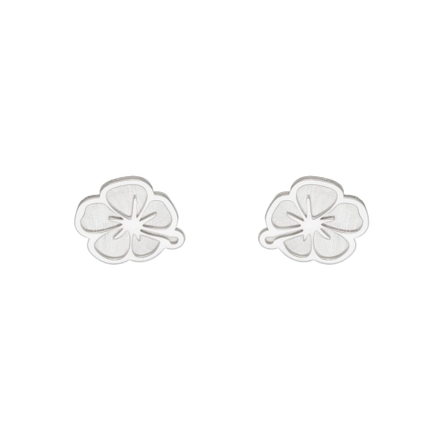 Kolczyki kwiatki srebro rodowane