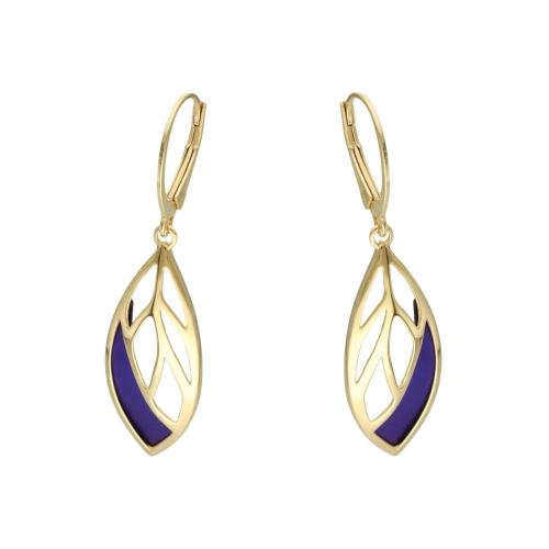 Kolczyki łezki tytan srebro pozłacane