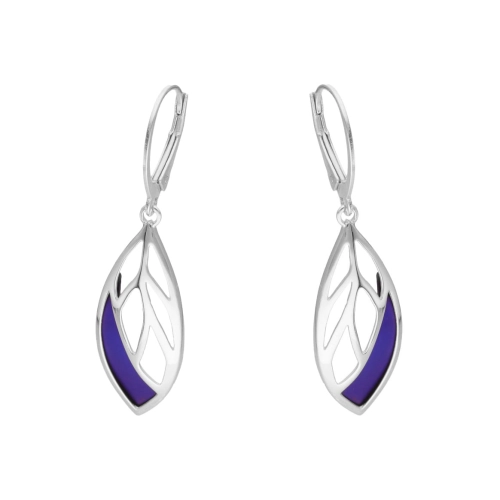 Kolczyki łezki tytan srebro rodowane