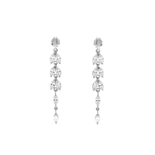 Kolczyki z białymi cyrkoniami srebro