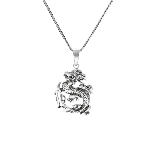 Wisior smok dragon srebro oksydowane