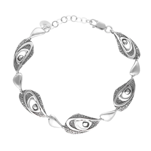 Bransoletka łezka srebro oksydowane