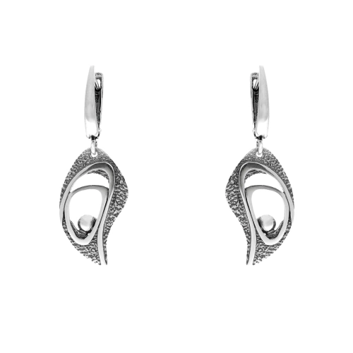 Kolczyki łezki srebro oksydowane