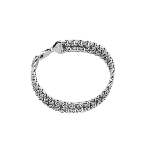 Bransoleta srebrna garibaldi podwójna 12 mm 