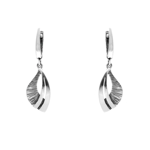 Kolczyki łezki srebro oksydowane