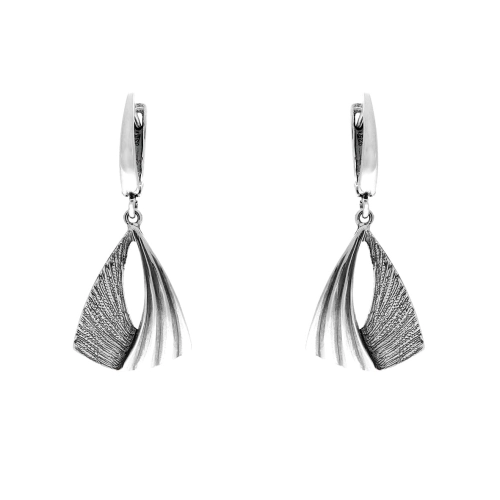 Kolczyki trójkąty srebro oksydowane