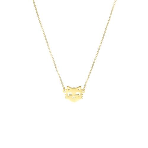 Naszyjnik kotek srebro pozłacane