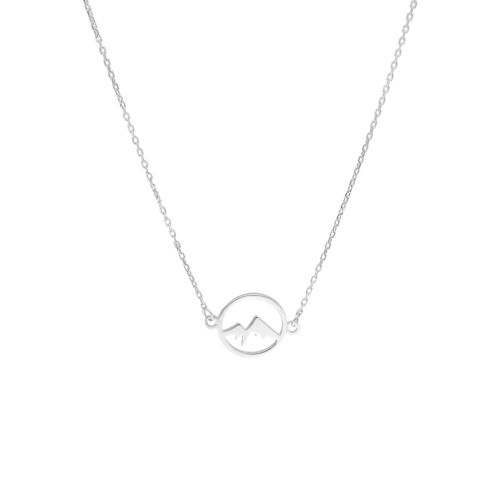 Naszyjnik z motywem gór srebro rodowane