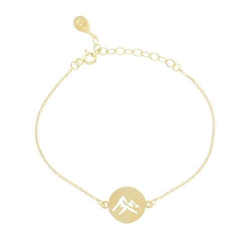 Bransoletka z motywem gór srebro pozłacane