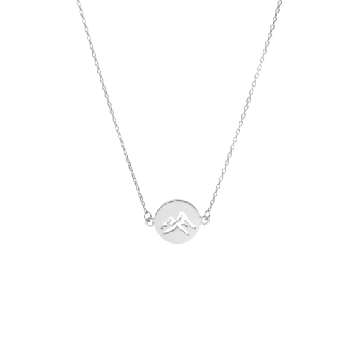 Naszyjnik z motywem gór srebro rodowane