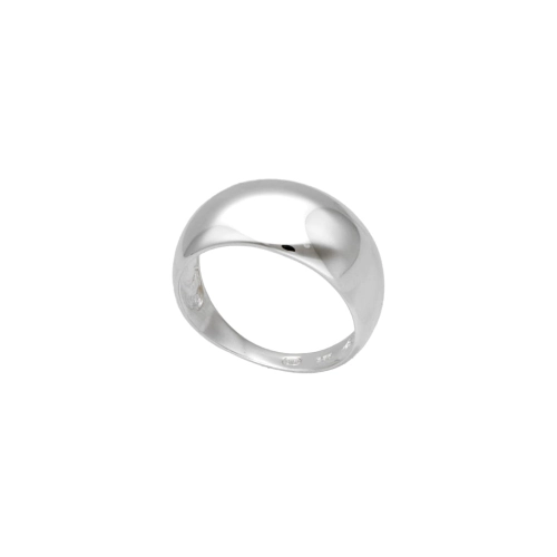 Pierścionek gładki srebro rodowane 