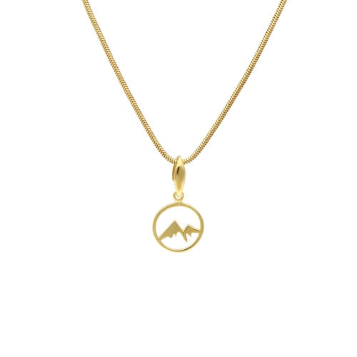 Wisiorek z motywem gór srebro pozłacane