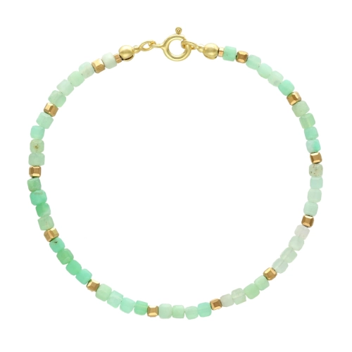 Bransoletka z chryzoprazem i hematytem