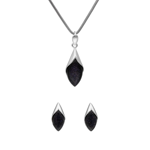 Komplet romb z Nocą Kairu srebro