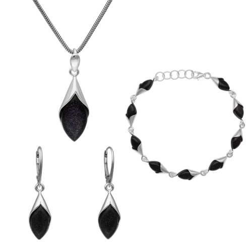 Komplet romby z Nocą Kairu srebro