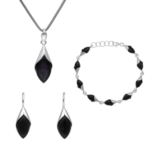 Komplet romby z Nocą Kairu srebro