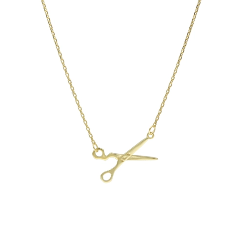 Naszyjnik nożyczki srebro pozłacane