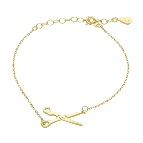 Bransoletka nożyczki srebro pozłacane