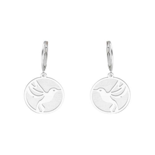 Kolczyki kolibry tytan srebro