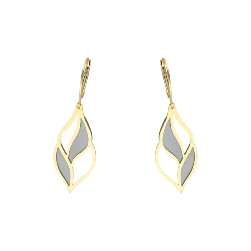 Kolczyki srebrny tytan srebro pozłacane