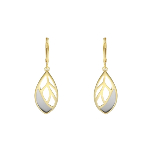 Kolczyki srebrne łezki tytan srebro pozłacane